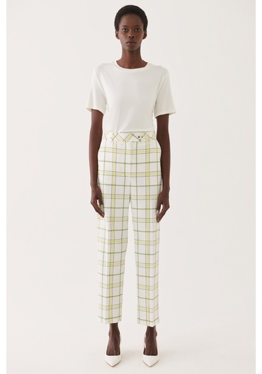 Perspective Adries Regular Fit Ekru Misket Limonu Renk Pantolon Ekru