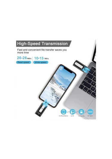 Boatshop1 128gb Black Mfi Sertifikalı İphone Uyumlu Fotoğraf Çubuğu Harici Depolama Ve Fotoğraf Yedekleme İpad Uyumlu Usb Flash Sürücü