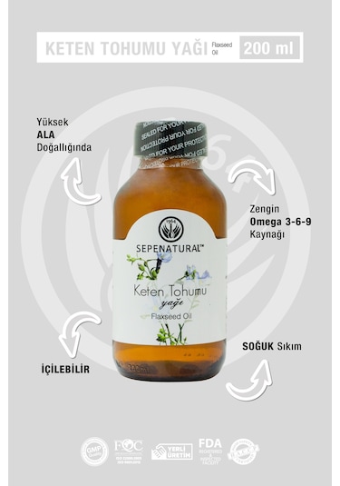 Sepe Natural Keten Tohumu Yağı 200 ML