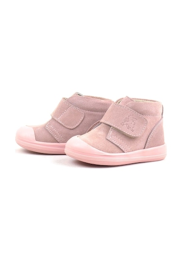 Stella Butik Hakiki Deri Cırtlı Bebek Bot Pembe