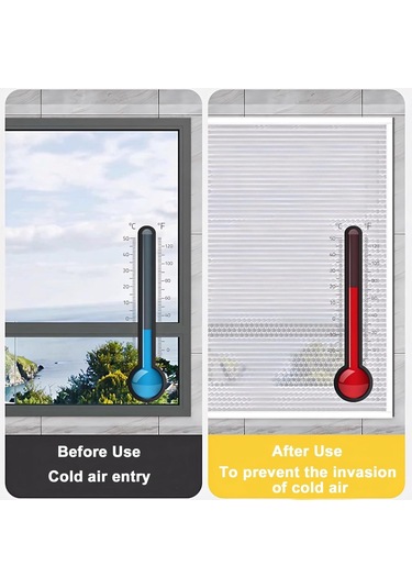 Kış İçin Pencere Yalıtımı: 4 Mm Ekstra Kalın Pencere Filmi, Rüzgar Geçirmez Ve Sıcak, Kendi Kendine Yapışkan 4060in