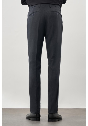 Lacivert Düz Gabardin Esnek Yan Cep Slim Fit Classic Pantolon 1003245209 219 Lacivert