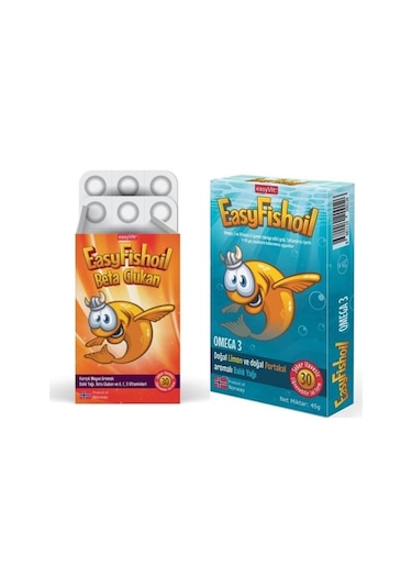 Easyvit Easyfishoil Beta Glukan 30 Jel Tablet + Easyfishoil Omega 3 30 Tablet