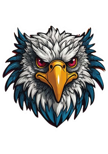 9x9 Cm Kartal Sticker Araba Motor Laptop Kask Sticker