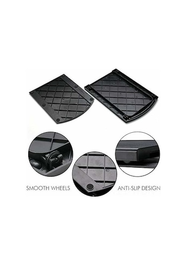 Neevoyu Plastik Kaydırmalı Mutfak Rafı - 15kg Yük Taşıma, Kahve Makinesi/toaster Depolama, Dolap Altı/tezgah Üstü Uygun, Pürüzsüz Rulolar, 22x30.5x1.5cm Diğer