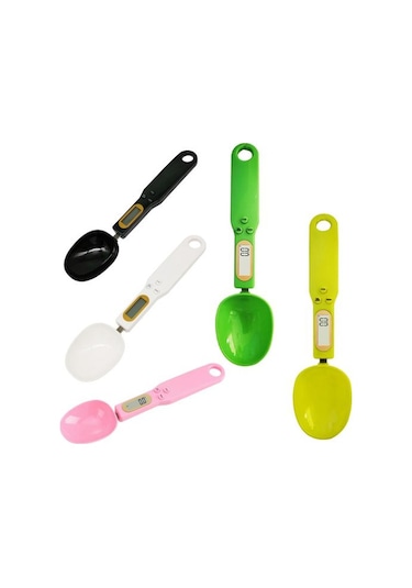 Siyah Elektronik Terazi Yüksek Hassasiyetli Ağırlık Ölçümü Asılı Tasarım Mutfak İçin Büyük Mini Gıda Un Kaşığı