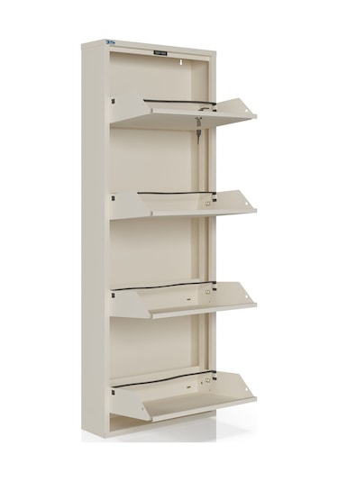 Ceha Kilitli 4'lü Metal Ayakkabılık Krem - K.AYK-4 /AB1013/KL Krem