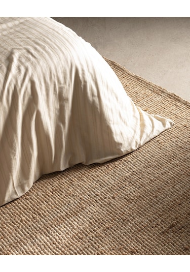 Madame Coco Nicole King Size %100 Pamuk Armürlü Nevresim Takımı - Bej Ekru