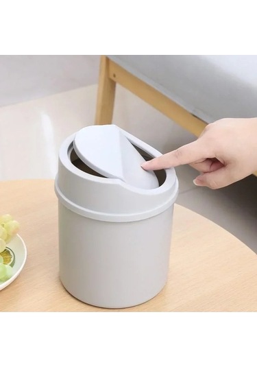 Maoyaya Küçük Masaüstü Boru Kapaklı Çöp Kovası - Yatak Odası İçin Çok Renkli Çok Renkli