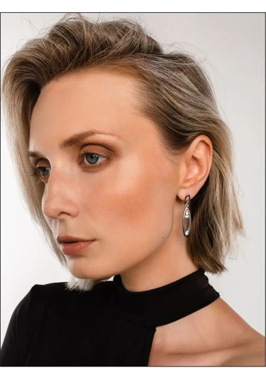 Lamponi 925 Ayar Gümüş Uzun Küpeler 43914216 Diğer