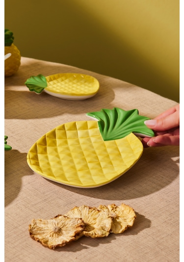 Karaca Pineapple Pasta Tabağı 22 Cm Sarı
