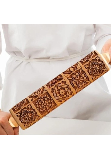 Novahub Moda Rulo Pimi Oklava Çevre Dostu Hafif 43x5cm El Yapımı Dekorasyon