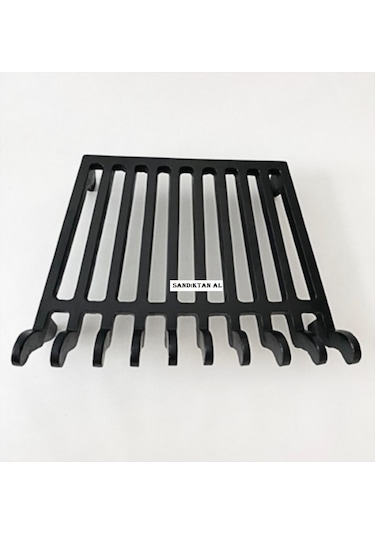 Döküm Izgara Şömine Izgarası 49 Cm X 35 Cm X35 Cm 10 Lu Izgara Küllüklü