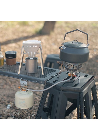 Maiyame Kampanya Çelik Çekmeceli Sokak Ocakları, Taşınabilir Masa Kenarı Depolama Kanca, Kamp Aksesuarı Gümüş