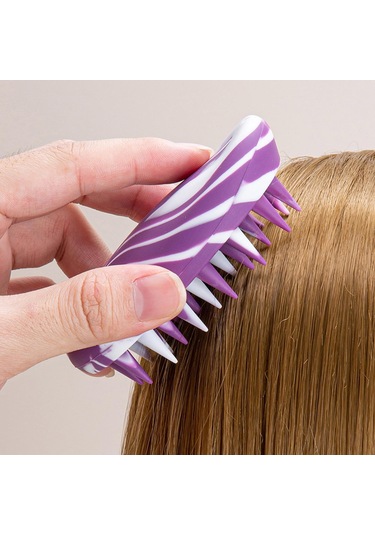 Suntek Saç Derisi Masaj Aleti Yıkama Bakım Fırçası Ev Banyo Menekşe