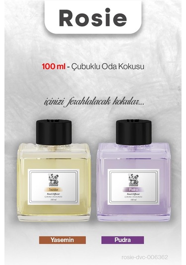 Yasemin Ve Pudra Rosıe Çubuklu Oda Kokusu 100 Ml Fresh