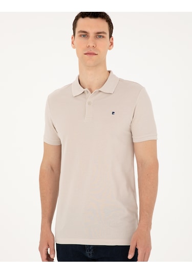 Pierre Cardin Erkek Taş Tişört Basic 50291625-vr049 Taş