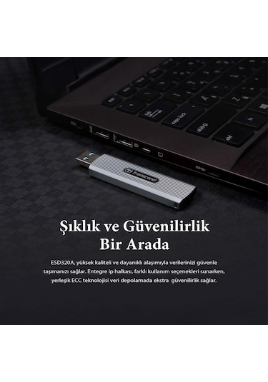 Transcend TS512GESD320A 512 GB USB Gizlenebilir Başlıklı Taşınabilir Disk