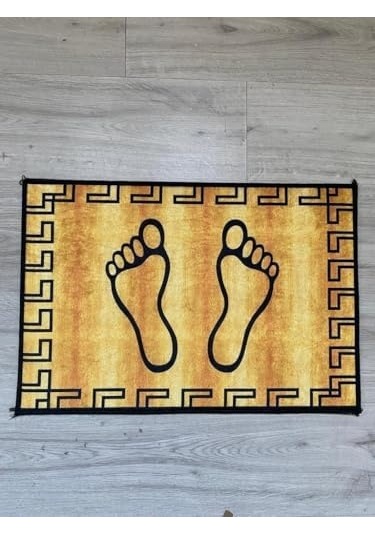 Pelangi Banyo Ayak Paspası, Sarı, Süngerli, Modern Stil, Ayak Havlusu