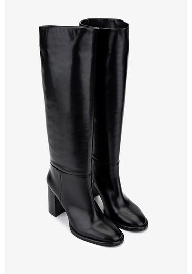 Valmenti Kadın Hakiki Deri Siyah Deri Casual Çizme 1046 6033 Bn Czm Sk24-25 Sıyah Dr Siyah Deri