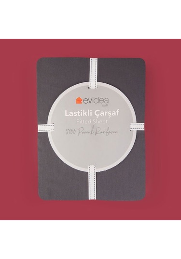 Evidea Soft Basic Tek Kişilik Lastikli Çarşaf - Antrasit - 100x200 Cm Antrasit