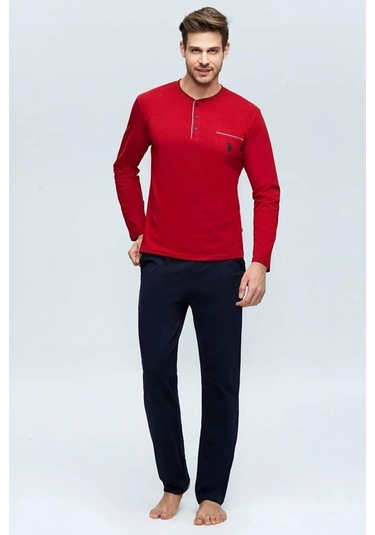 U.S. Polo Assn. 17394 Damat Pijama Çamaşır 4 Lü Set Çeyiz Takım 001