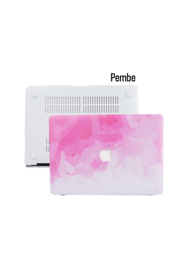 Macbook Air Kılıf 13 İnç Paint02 Eski Usb'li Model 2010-2017 A1369 A1466 İle Uyumlu Pembe