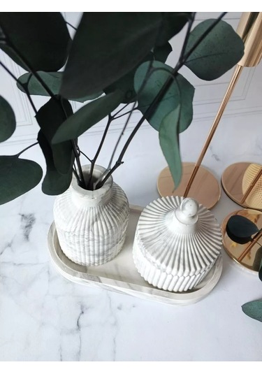 Cre Art Kuru Çiçek Vazosu Dekoratif Ev İç Tasarımı Seti 154801063 Siyah