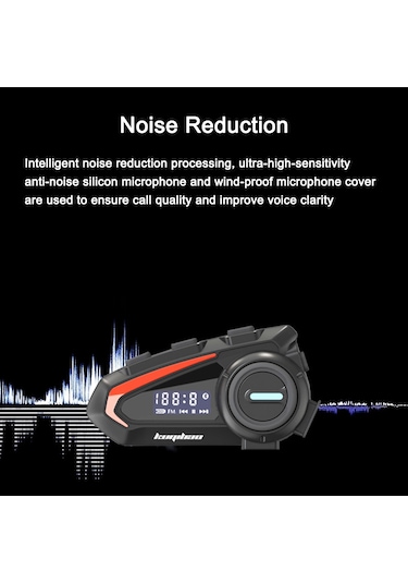 Yifomall Kuqıbao Motosiklet Kulaklığı: Bt5.1 Gürültü Önleme, Su Geçirmez, 1200mah Pil, 30 Saat Çalışma, Ipx6, Çift Telefon Bağlantılı
