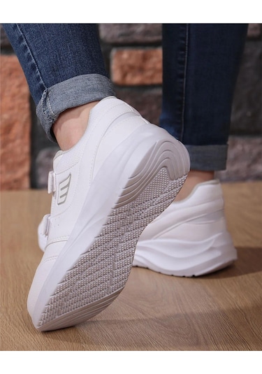 M.p. 232-1307 Zn Beyaz Cırtlı Sneaker Ayakkabı-beyaz Beyaz