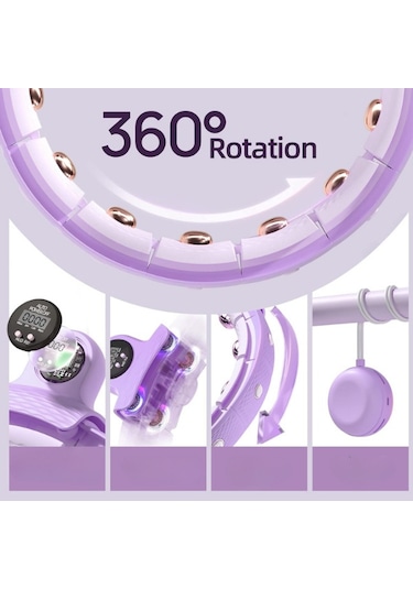 Sayaçlı Hula Hoop Masaj, 24 Parça Çıkarılabilir Pilates 65-110