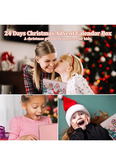 Kangvka Noel Sayım Takvimi Kutusu: Zinc Alyüminyum Dıy Bileklik Ve Kolye Seti - 22 Charm Boncuk İle Kişiselleştirilebilir