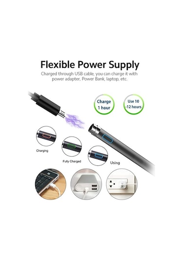 Pazly Universal Stylus Kalem - Saf Bakır Uç - Otomatik Kapanma - İos/android/windows Kapasitif