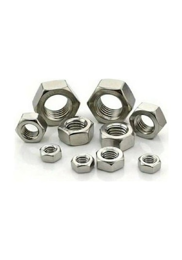 Paslanmaz Krom Somun. M10. 50 Adet. 10mm.