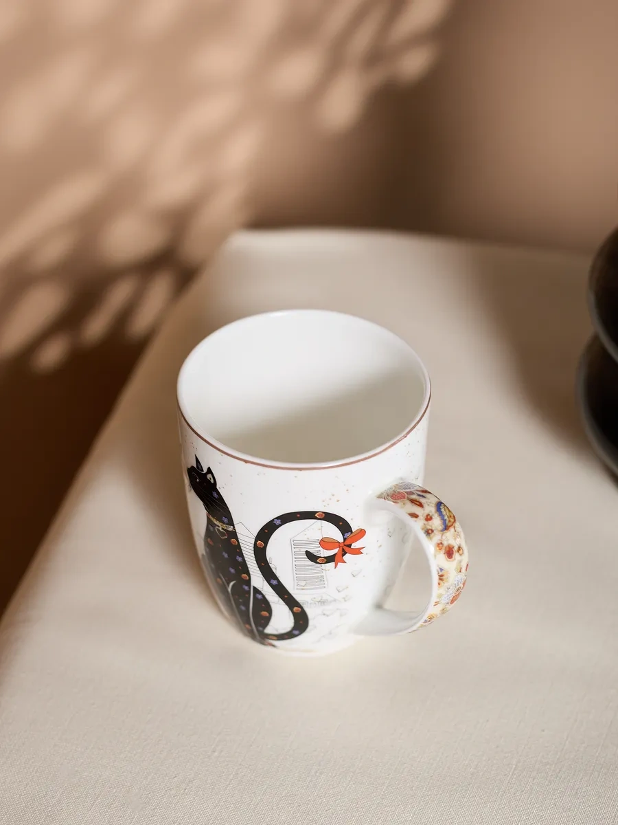 Lefard "paris Kedileri" Porselen Çay Ve Kahve Bardağı 400 Ml 159077508 Siyah