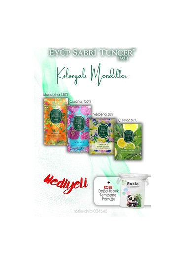 Okyanus, Verbena, Mandalina Ve Limon Kolonyalı Mendil Ve Rosıe Tekli