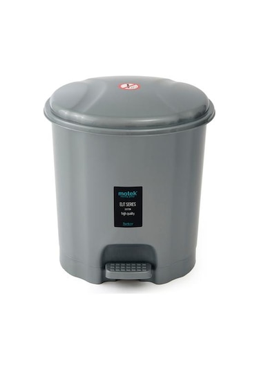 Motek Elit Pedallı İç Kovalı Çöp Kovası - 22 Lt Gri