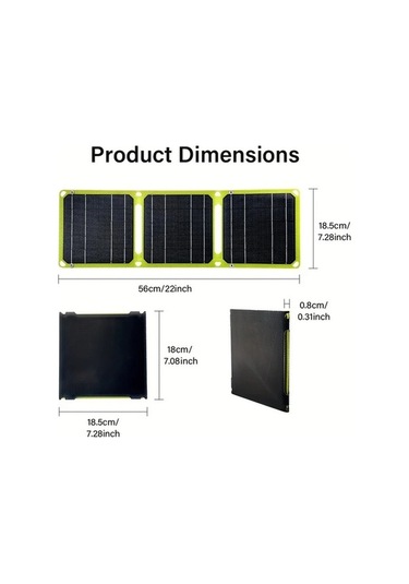Fastbuy Güneş Panelli Şarj Cihazı - 5v-12v Katlanır, Pd/qc3.0, Kamp/hiking İçin
