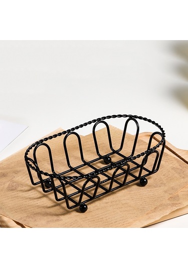 Sones Dövme Demir Meyve Taşınabilir Depolama Sepeti Ekmek Patates Kızartması Kızarmış Atıştırmalıklar Taşınabilir Sepet Oval Kenevir Sepet Diğer