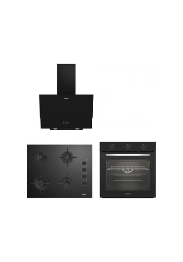 Altus ALA 321 B - ALA 159 GB  - ALA 535 B + Siyah Cam Ankastre Set