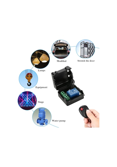 Geeroyoo 12v Dc Uzaktan Kumandalı Anahtar Seti - Kapı Kontrolü, Led Aydınlatma, Motor Ve Kilitler İçin 3 Kumanda İle