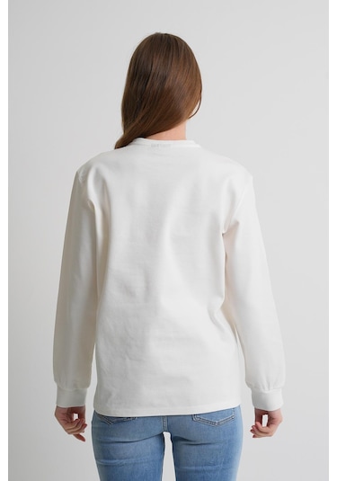 Alexander Gardi Alexandergardı Uzun Kollu Basic Sweatshirt Beyaz