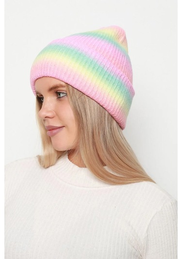 Renk Geçişli Kadın Bere Rkş-16 Pembe Pembe