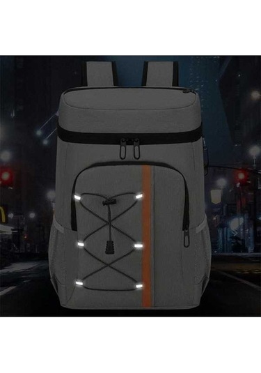 Pazly Koyu Gri Piknik & Kamp Soğutucu Sırt Çantası - Yürüyüş & Plaj İçin Termal Öğle Yemeği Koyu Gri