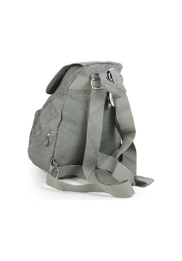 Küçük Boy Krinkıl / Klinkır Su Geçirmez Uzun Askılı Çok Gözlü Günlük Kadın Sırt Çantası Gri 12-4g Gri