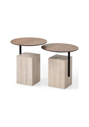 Orta Sehpa Takımı No:779 Mdf 2 Li Sehpa Takımı Zigon Sehpa Rehome