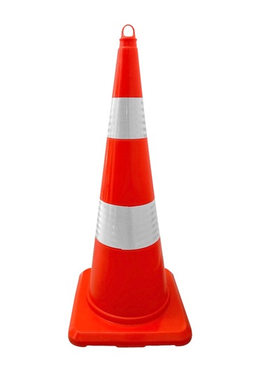 50 Adet Pvc Trafik Konisi 90 Cm Çift Reflektifli Trafik Dubası Seti-3729