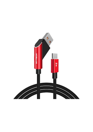 Hytech Hy-X415 3A Type-C 1M Siyah Data + Şarj Kablosu