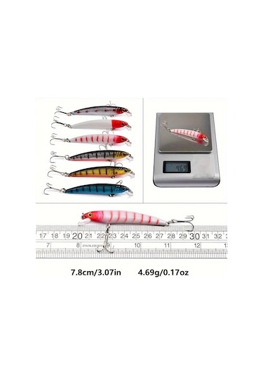 Fochsia 56 Adet Yem Seti Karışık Crankbait Swimbait Minnow Yapay Balıkçılık Yemi