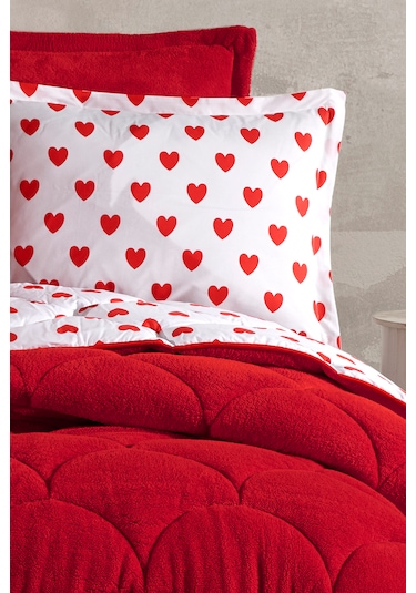 Nordqueen Wellsoft Çift Kişilik Uyku Seti Çift Taraflı Amor Beyaz